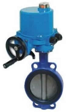 Затвор дисковый поворотный ABRA Ду100 Ру16 BUV-VF863D, межфланцевый, корпус - чугун, диск - нержавеющая сталь, с электроприводом, NBR во Владивостоке